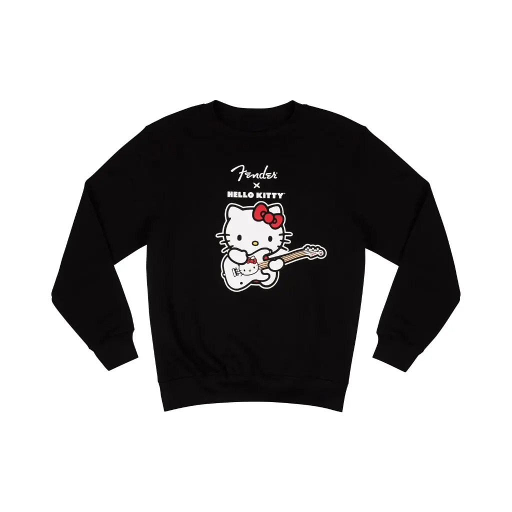 Fender X Hello Kitty Crewneck Logo Sweatshirt - M, Black 1