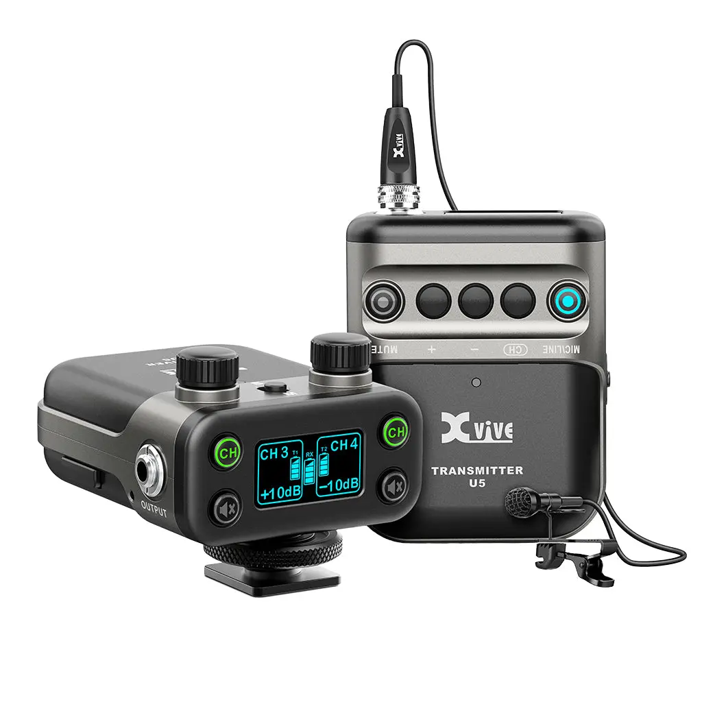 Xvive - U5 Camera-Mount W/Less Lav Mic Sys - 1 Trans 1