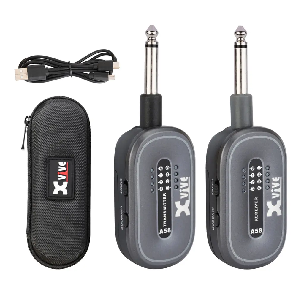 Xvive A58 Black Guitar Wireless 5.8Ghz 1