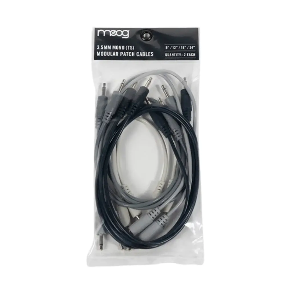 Moog Modular Variety Length Patch Cable Set (2X6/12/18/24" 3.5Mm Mono Cables) 1