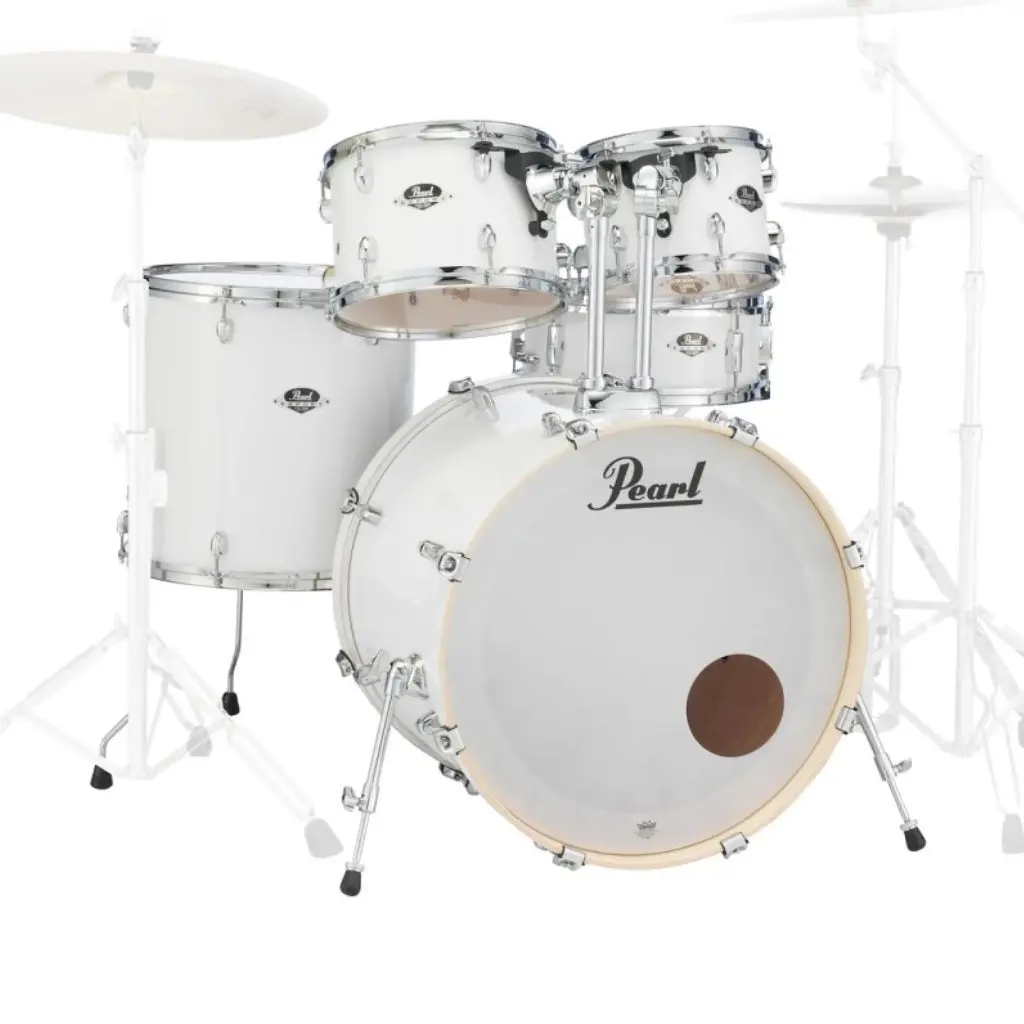 Pearl Export 22" Exx Fusion Plus Shell Pack With Snare - Pure White 1