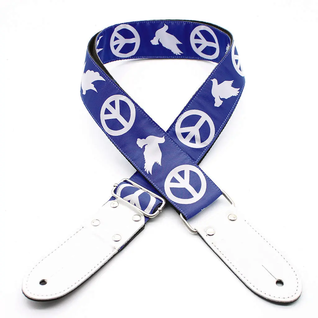 Dsl Jac20-Peace-Blue Strap 2" Jacquard Weave Peace Blue 1