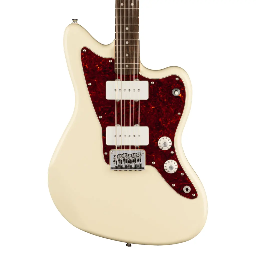 Squier Paranormal Jazzmaster Xii, Laurel Fingerboard, Tortoiseshell Pickguard, Olympic White 1