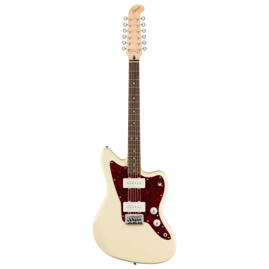 Squier Paranormal Jazzmaster Xii, Laurel Fingerboard, Tortoiseshell Pickguard, Olympic White 2