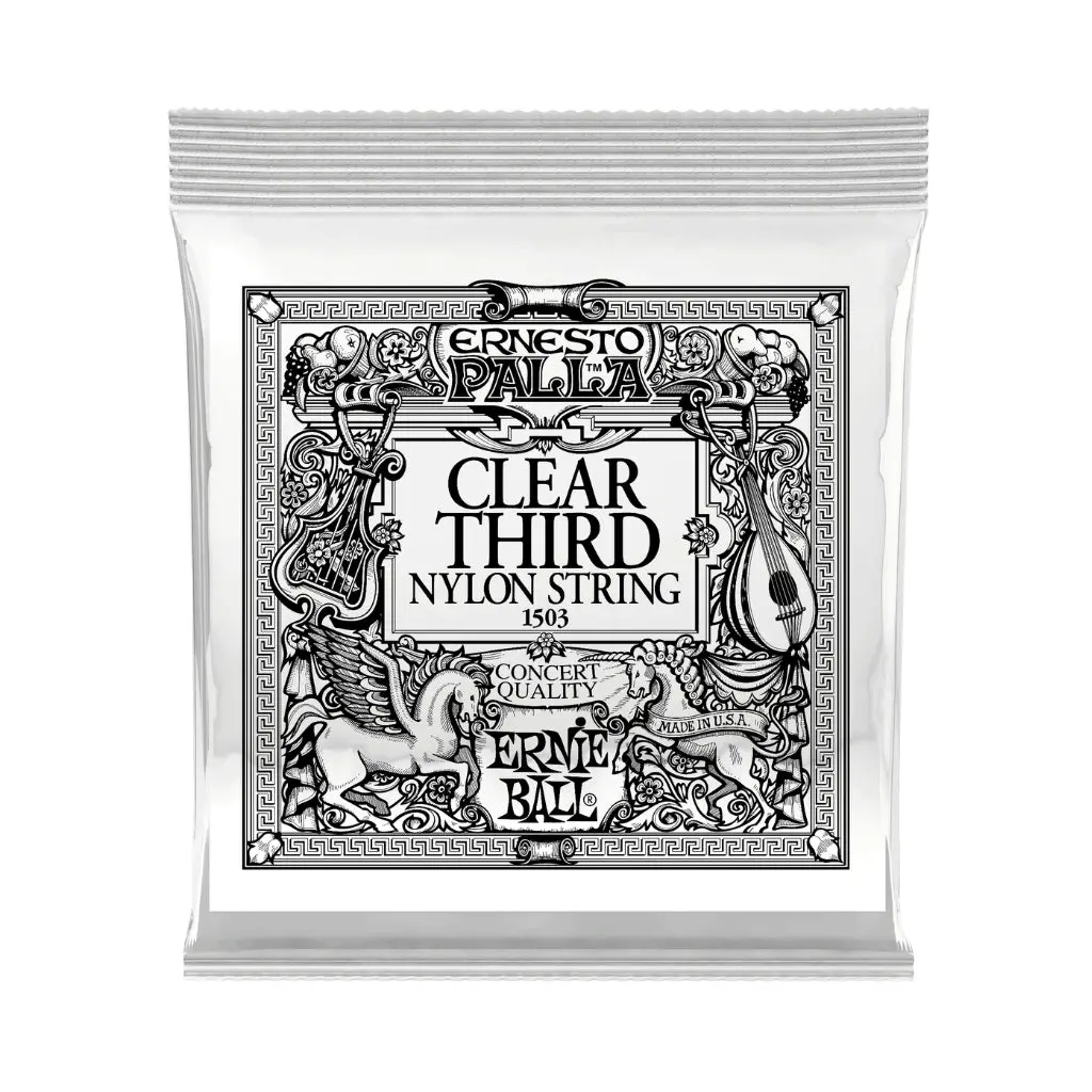 Ernie Ball 1503 3Rd Ernesto Palla Nylon Classical Guitar Strings - .040, Clear, 6 Pack 1