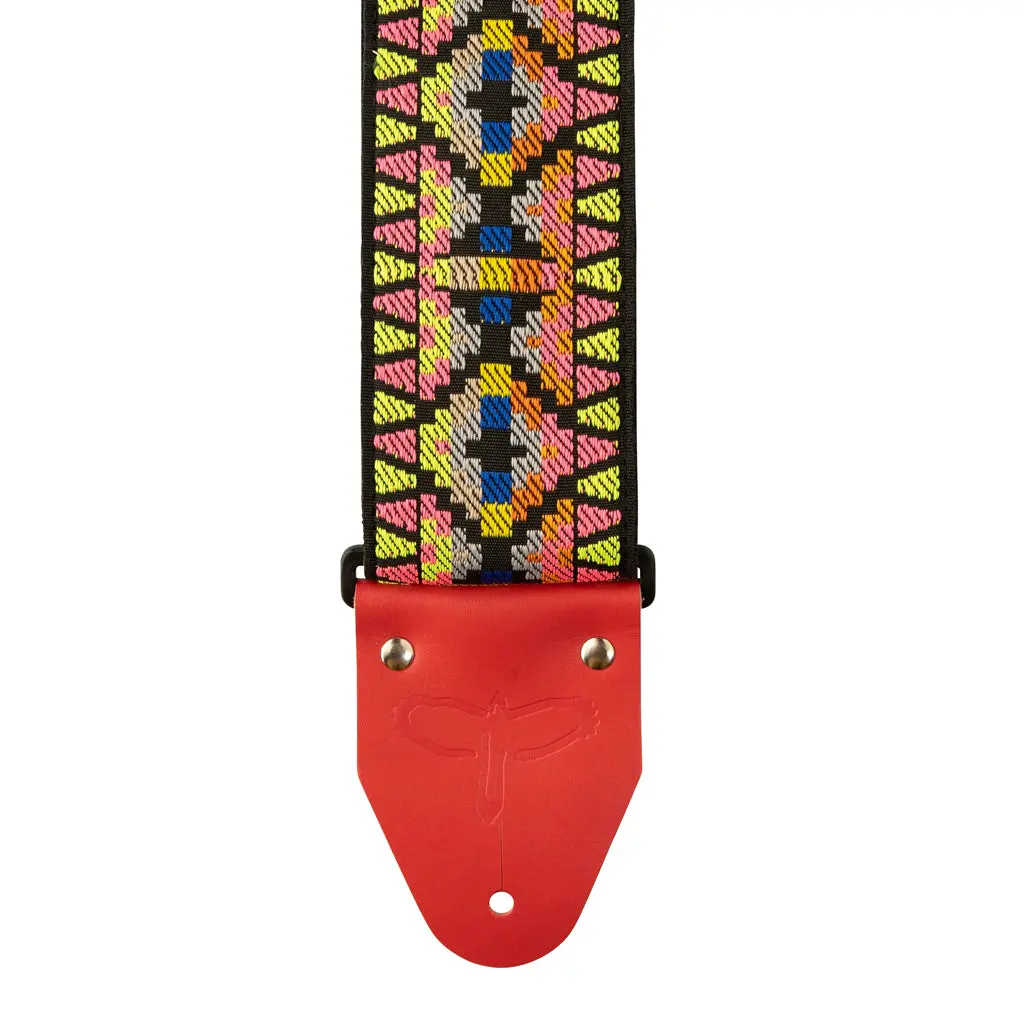 Prs Wide Retro Jacquard Strap, Salmon 1