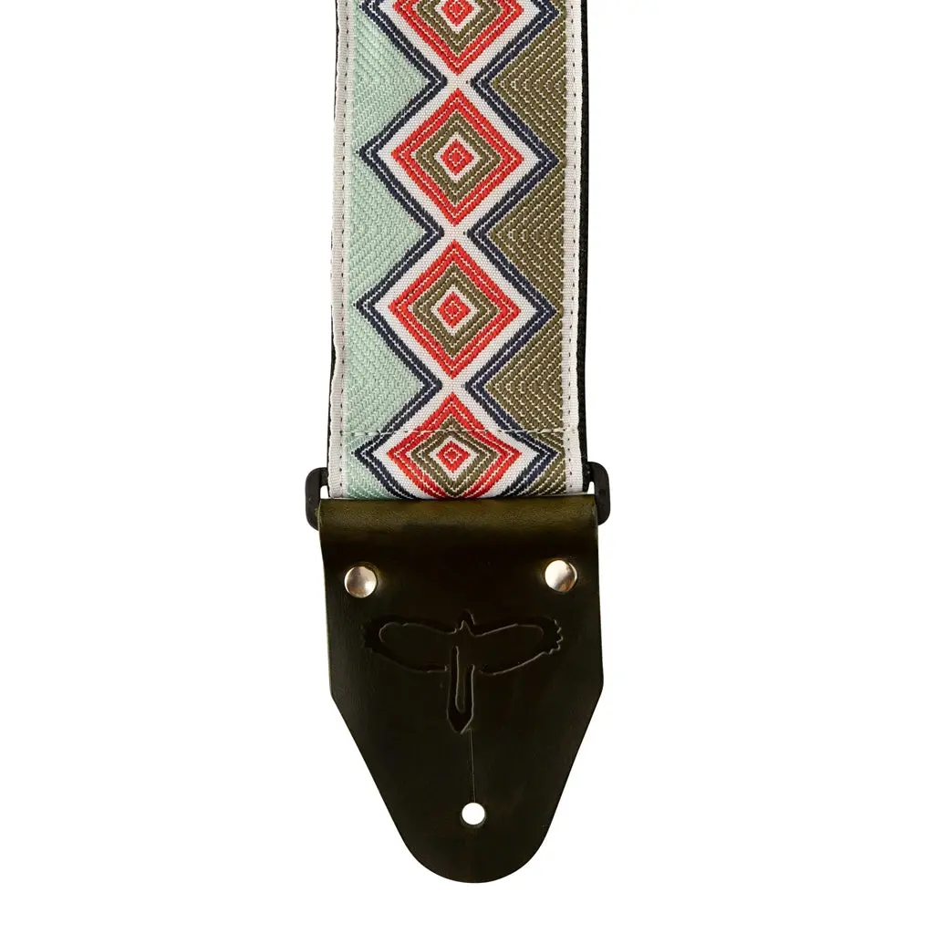 Prs Wide Retro Jacquard Strap, Green 1