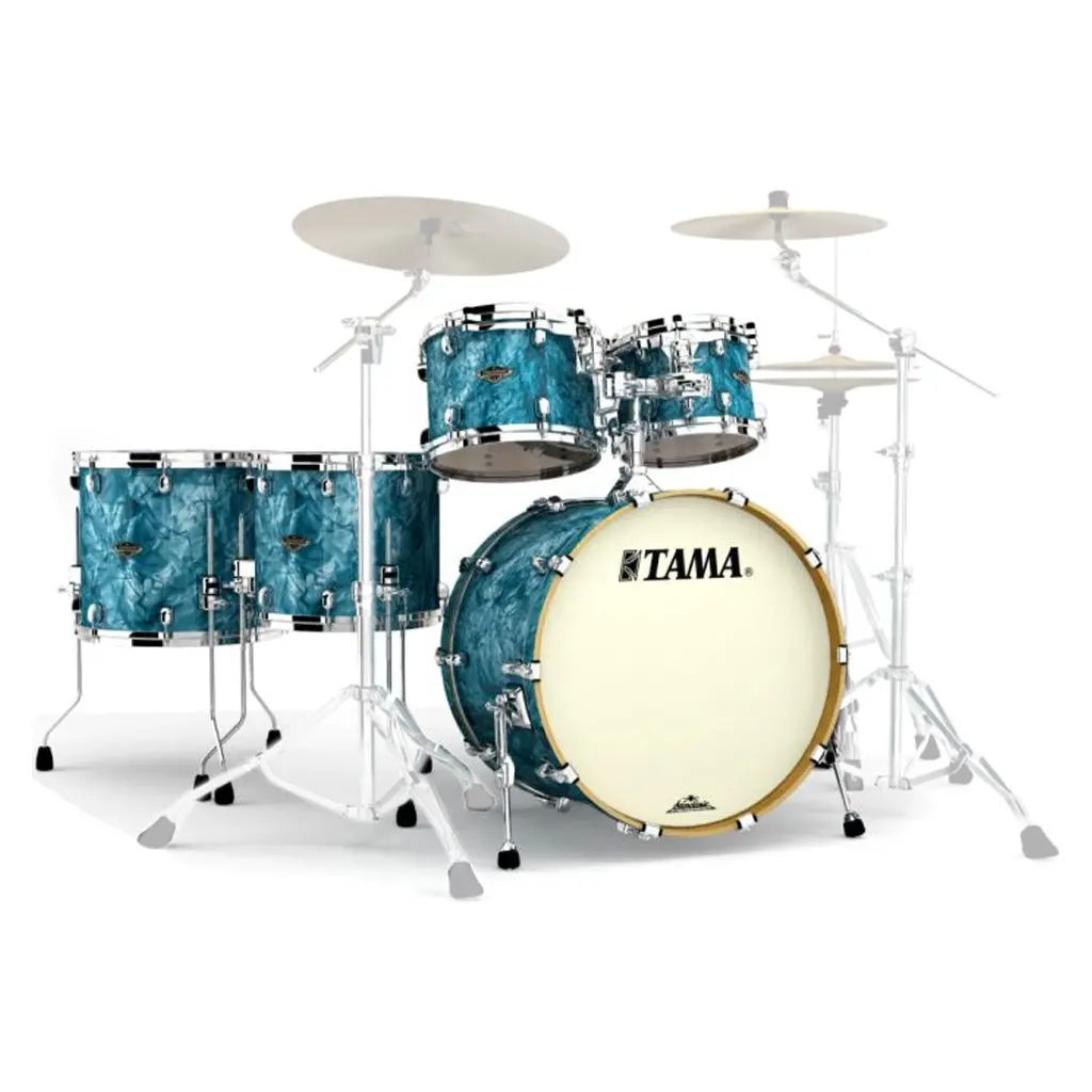 Tama Starclassic Walnut/Birch 5-Piece Shell Pack With 22" Bass Drum - Turquoise Pearl 1