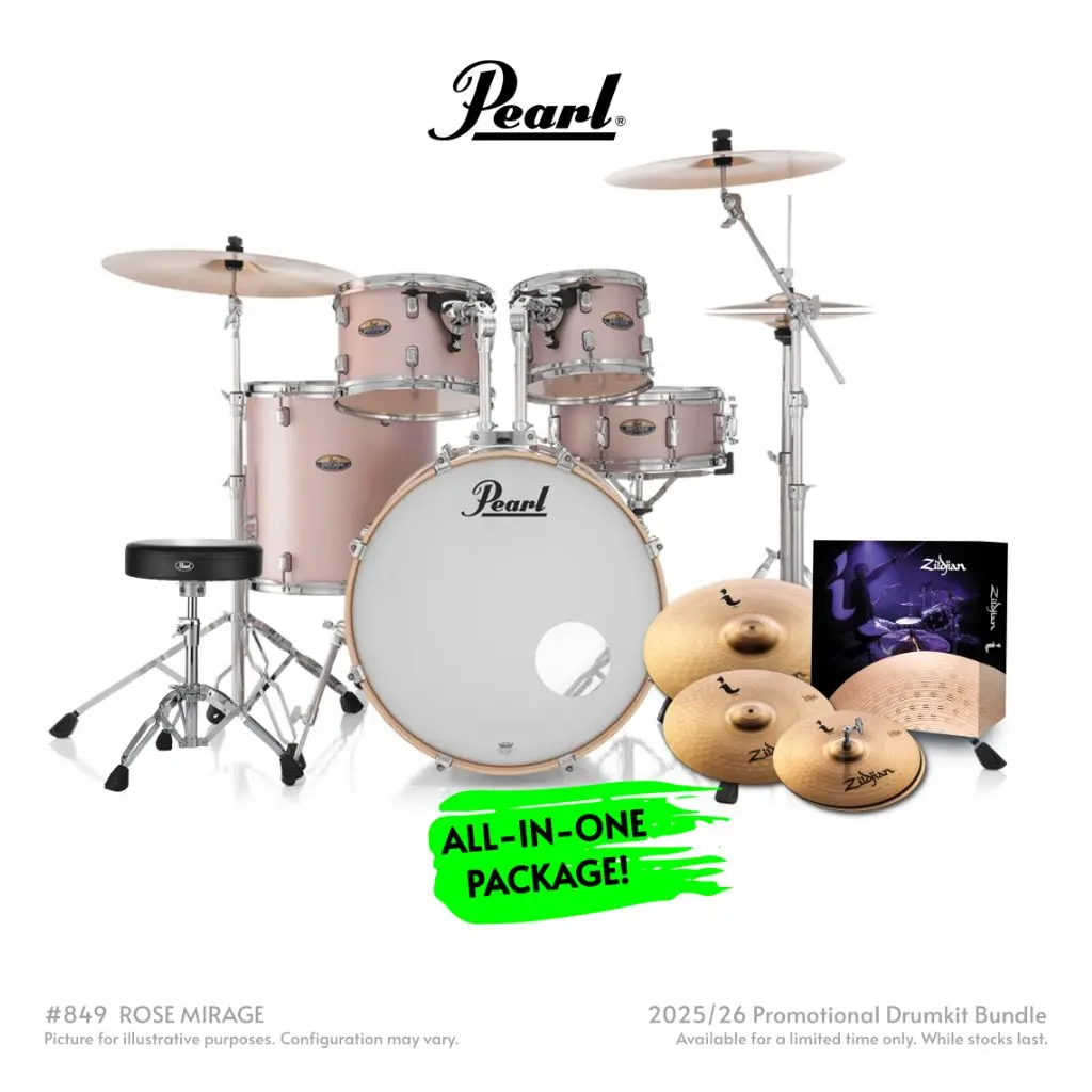 Pearl Decade Maple 5Pc 22" Fusion Plus Increda-Bundle Drum Kit - Rose Mirage 1