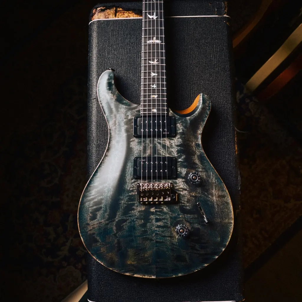 Prs 40Th Anniversary Custom 24 Satin Limited Edition Electric Guitar - Faded Whale Blue 1