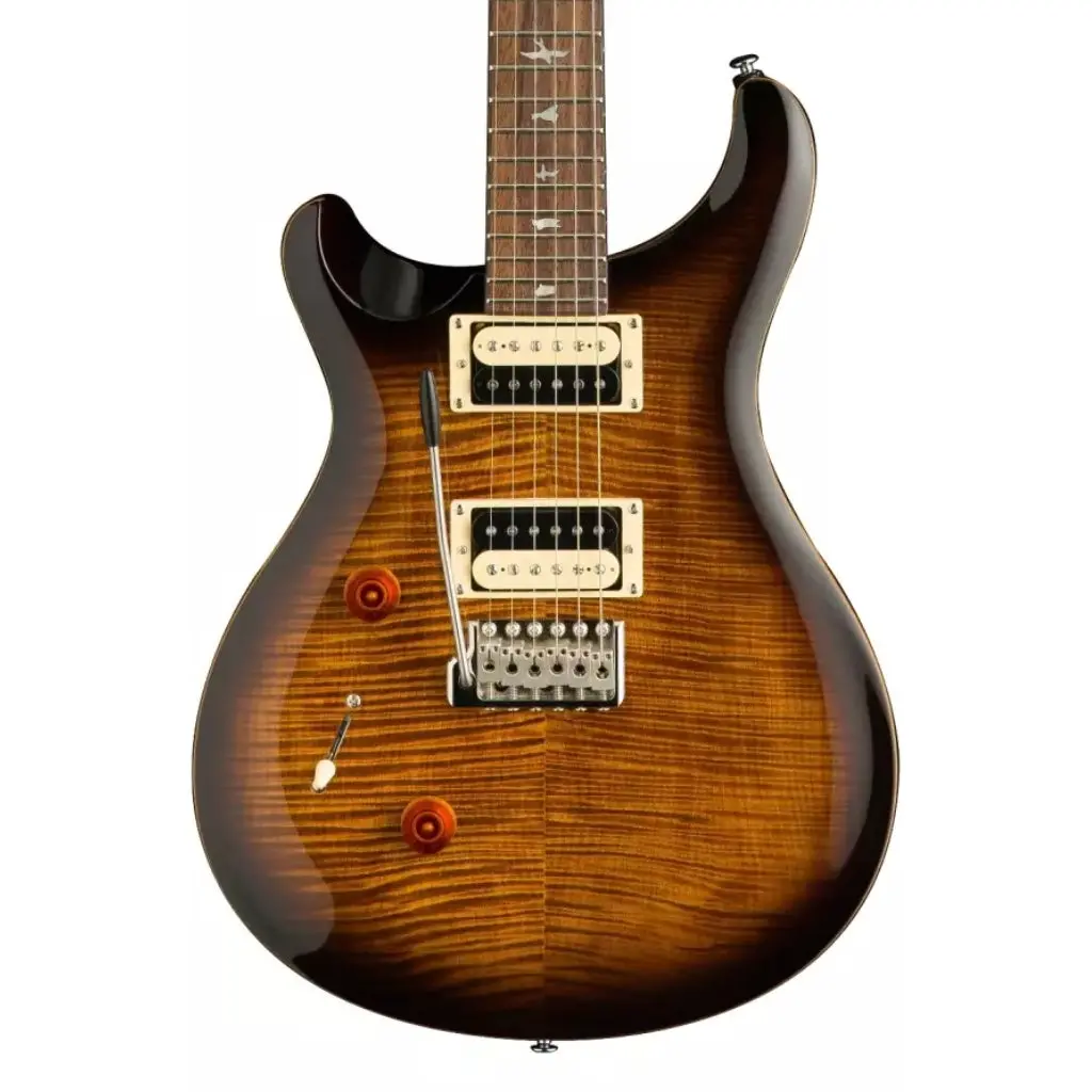 Prs Se Custom 24 Left-Handed Electric Guitar - Black Gold Sunburst 1