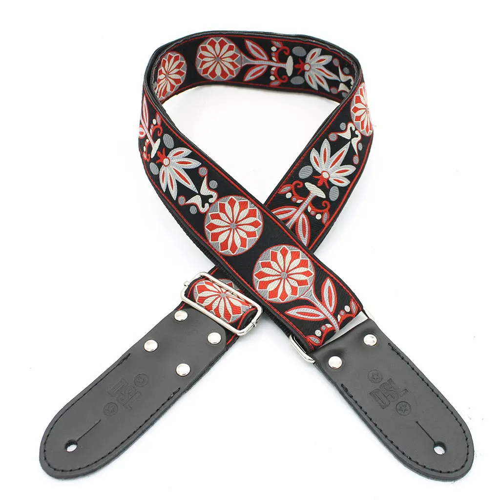 Dsl Jac20-Fair-Red Strap 2" Jacquard Weave Fair Red 1