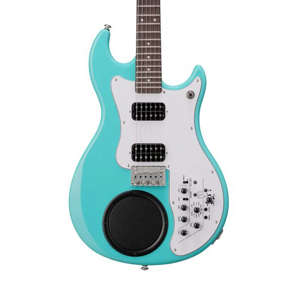 Vox Apc-2 Travel Guitar W/Built-In Speaker Effects & Rhythm - Aqua Green 1