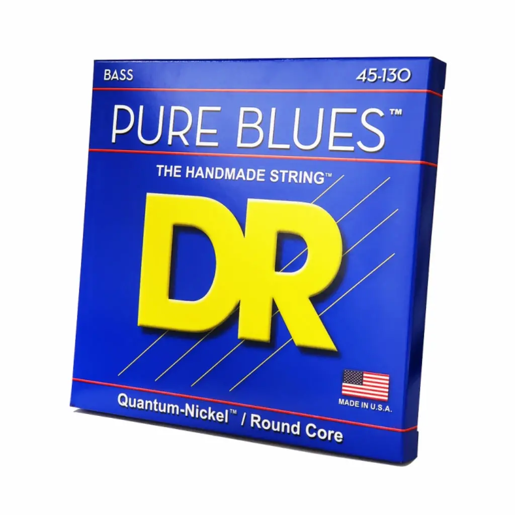 Dr Pure Blues Quantum-Nickel/Round Core Bass Guitar Strings - Medium 5-String 45-130 1