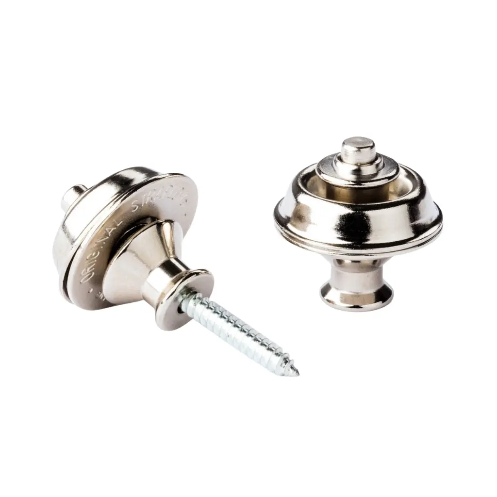 Jim Dunlop J103n Dual Straplok Strap Retainers - Nickel 1