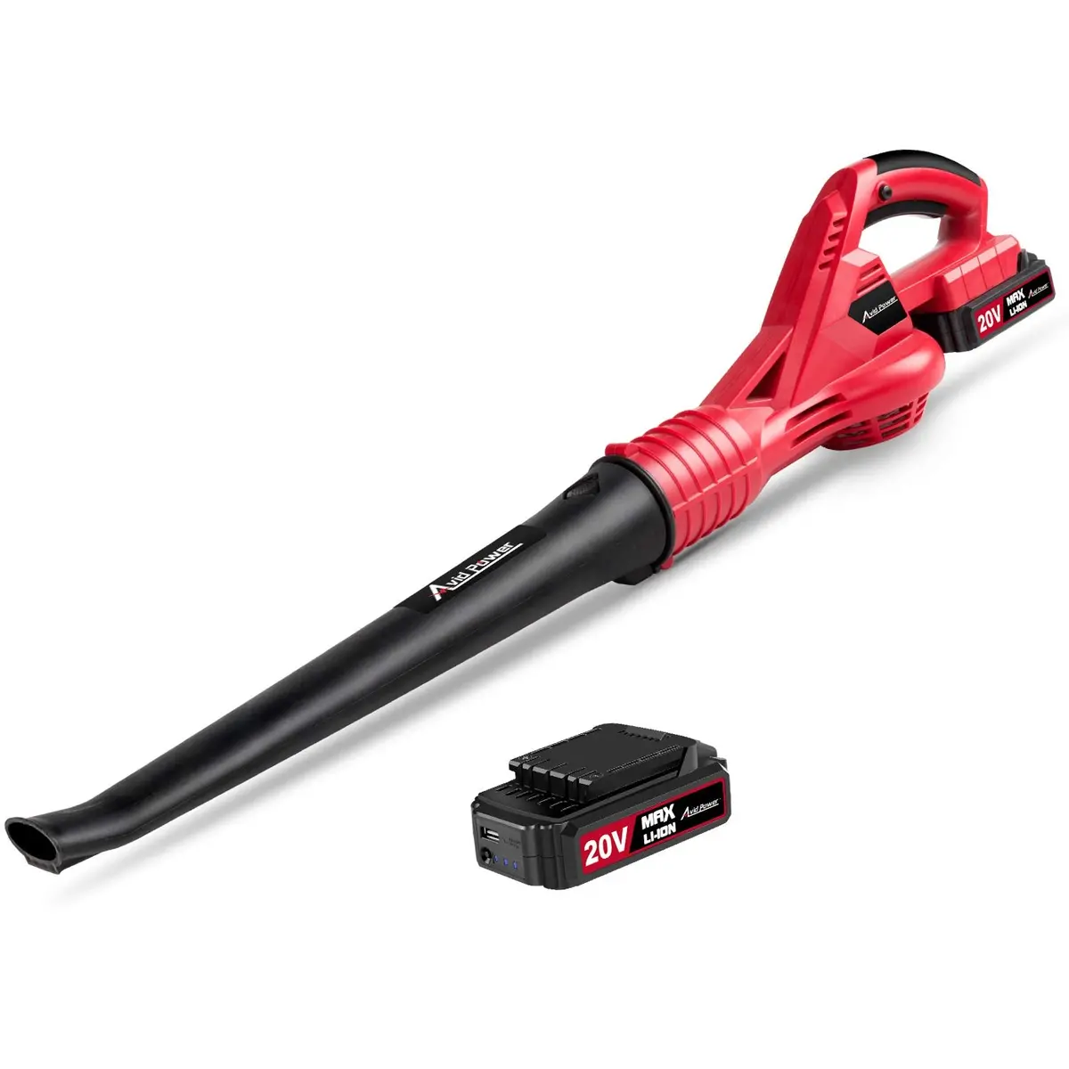 Avid Power Cordless Leaf Blower, 20V Max Lithium Cordless Sweeper With 130 Mph Output, 2.0 Ah Battery & Charger Included, Acvb220 1