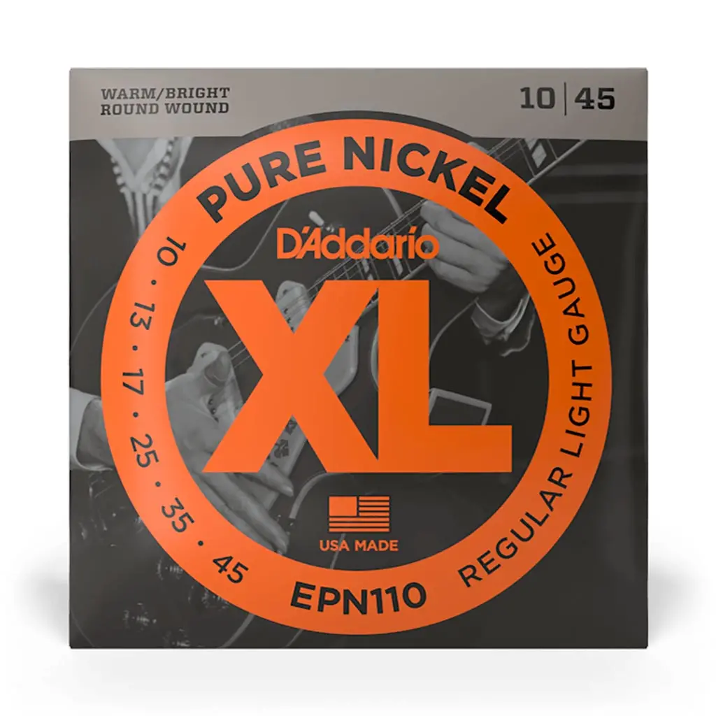 D'addario - Epn110 - Pure Nickel Regular Light 10-45 - Electric Guitar Strings 1