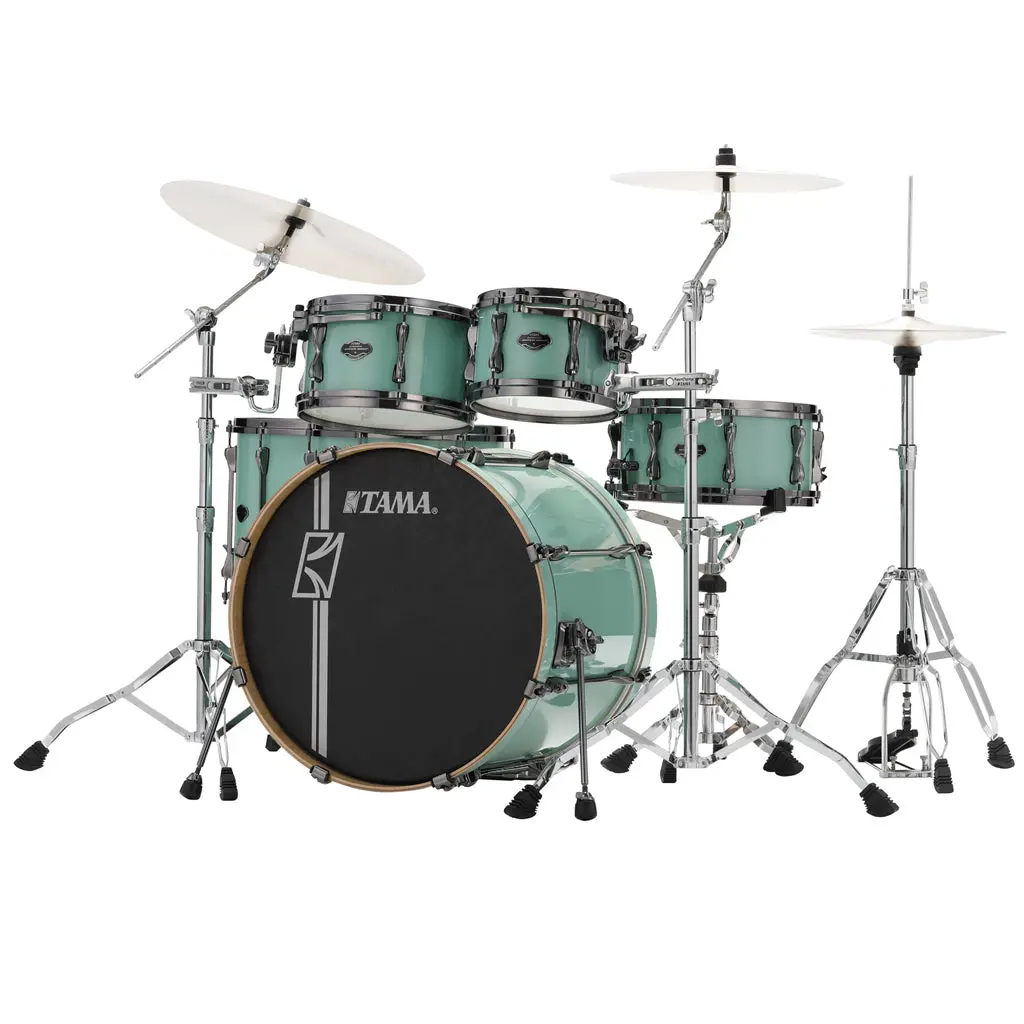 Tama Superstar Hyper-Drive Maple 5-Piece Shell Pack With 22" Bass Drum - Seafoam Green 1