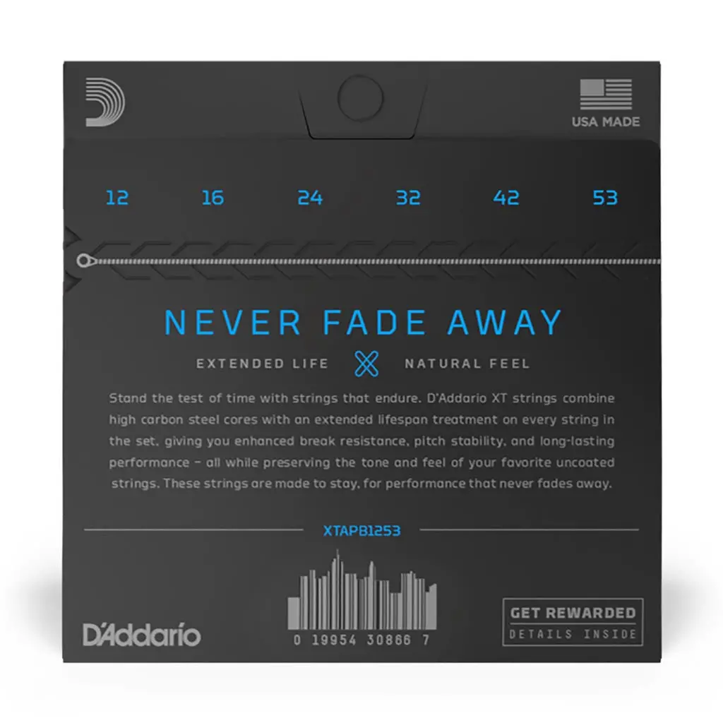D'addario - Xtapb1253 - Xt Acoustic Phosphor Bronze Light 12-53 - Acoustic Guitar Strings 2
