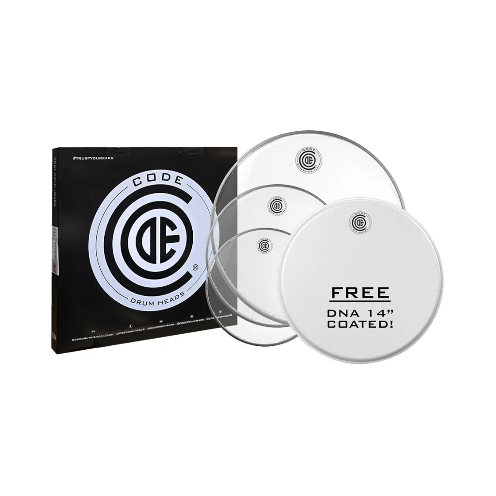 Code Generator Clear Tom Head Rock Pack - 12/13/16 Inch 1