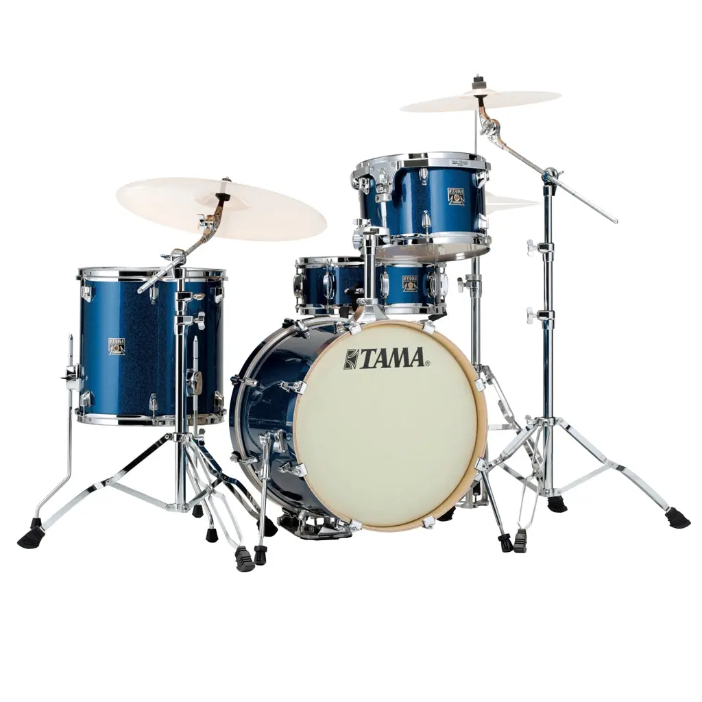Tama Superstar Classic 4-Piece Shell Pack With 18" Bass Drum And Sm5w Hardware Pack Included - Indigo Sparkle 1