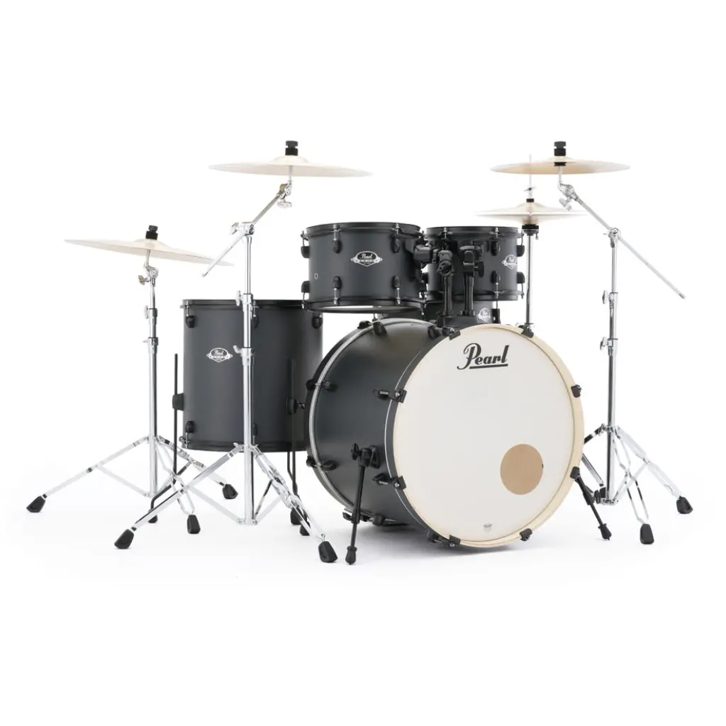 Pearl Export Limited 5Pc 22" Fusion Plus Drum Kit - Graphite Slate With Black Hardware 1