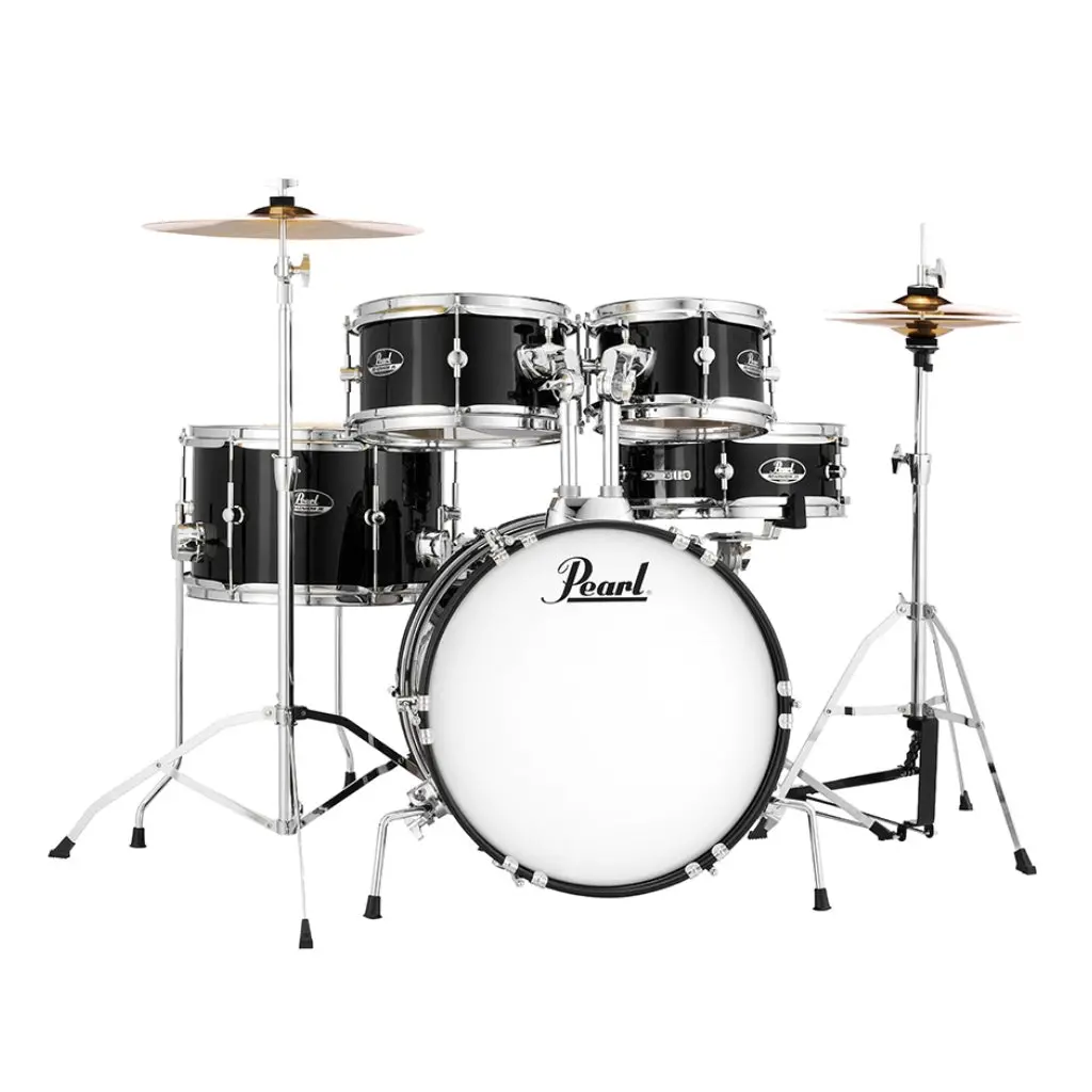 Pearl Roadshow Junior 5Pc Drum Kit With Hardware - Jet Black 1