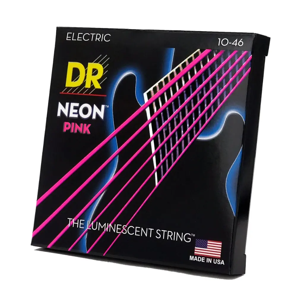 Dr Hi-Def Neon Purple K3 Coated Electric Guitar Strings - Medium 10-46 1