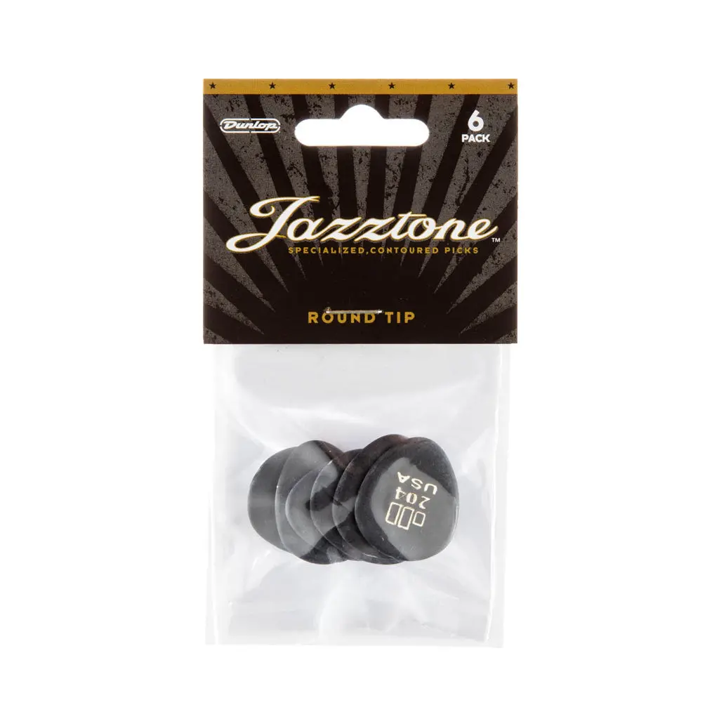 Jim Dunlop Jazztone Picks 2.00Mm Round Tip - 6 Pack 1