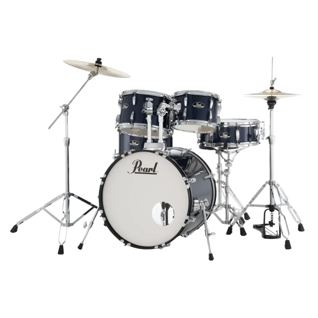 Pearl Roadshow 20" 5Pc Fusion Drum Kit With Hardware And Cymbals - Royal Blue Metallic 2