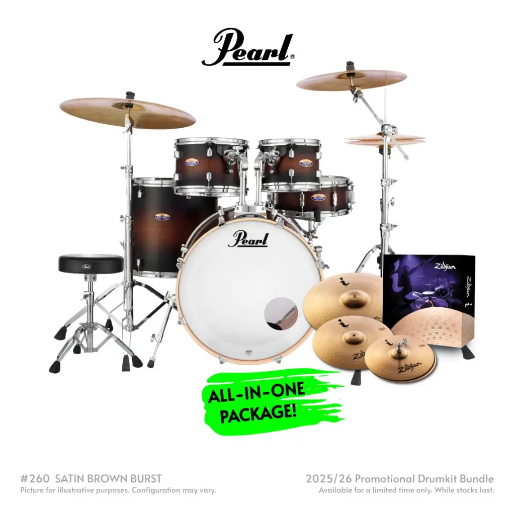 Pearl Decade Maple 5Pc 22" Fusion Plus Increda-Bundle Drum Kit - Satin Brown Burst 1