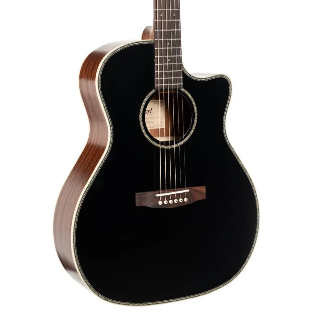 Cort Essence Ga4 Acoustic Guitar - Black Top Semi Gloss 1