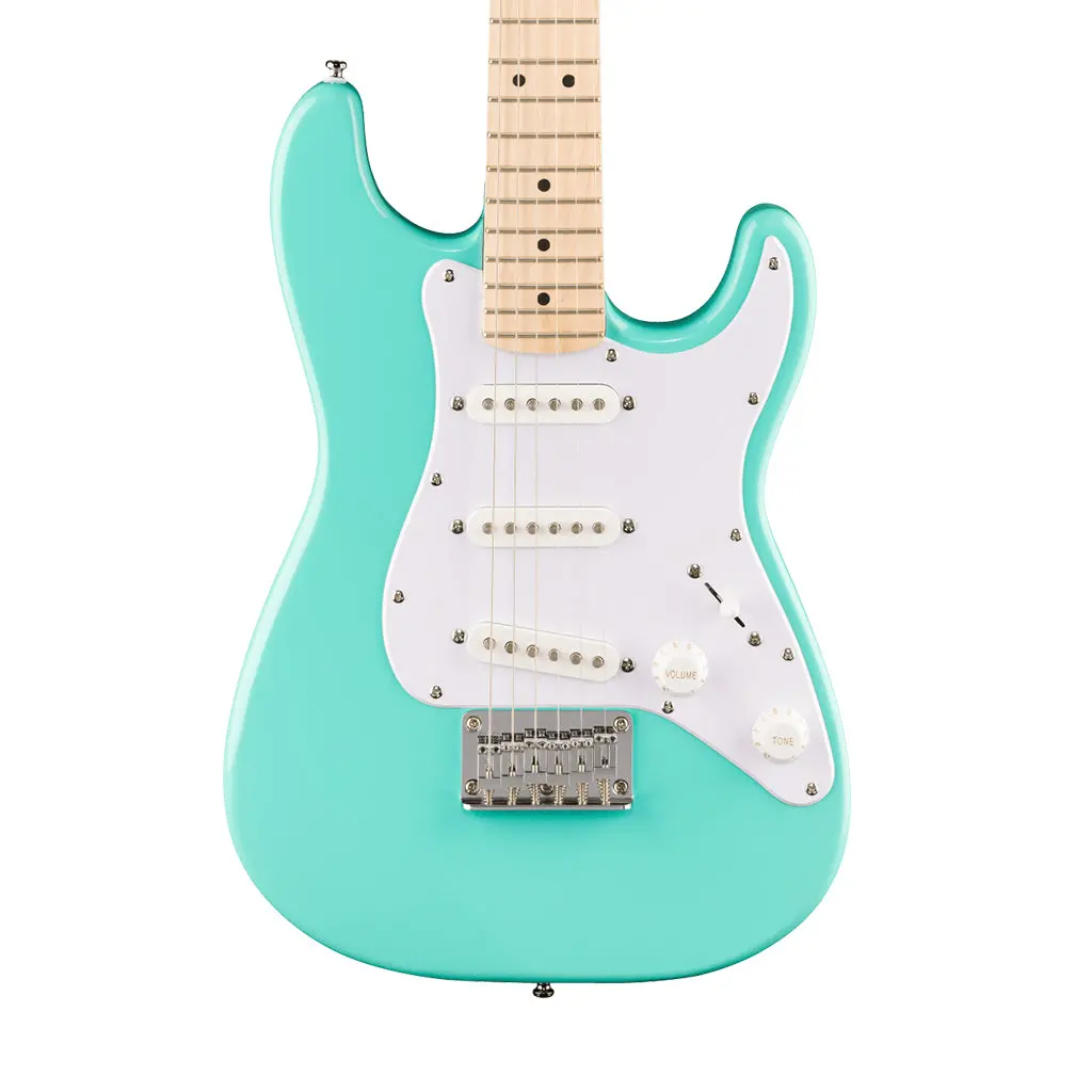 Fender Mini Stratocaster Maple Fingerboard W/White Pickguard - Sea Foam Green 1