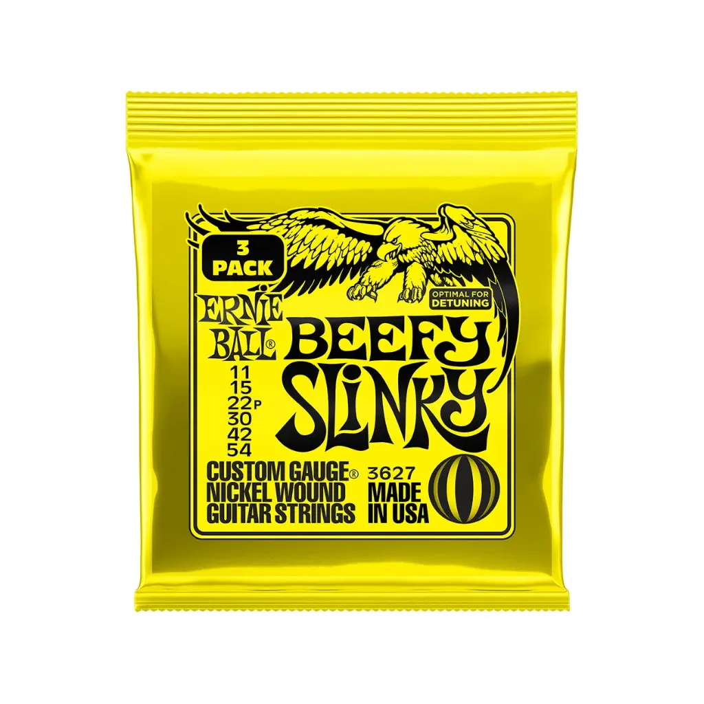 Ernie Ball Beefy Slinky Nickel Wound 11-54 Electric Guitar Strings - 3 Pack 1