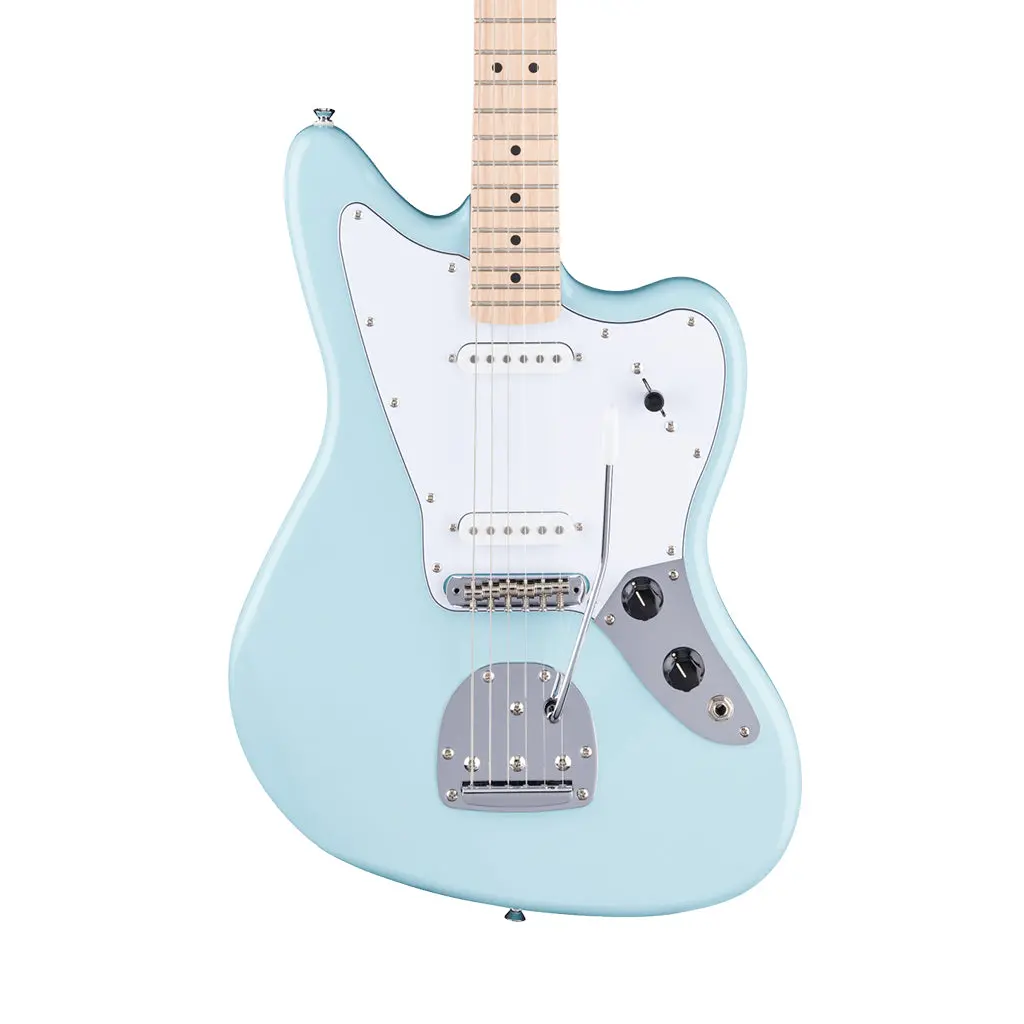 Squier Fsr Affinity Limited Edition Jaguar Maple Neck W/White Pickguard - Daphne Blue 1