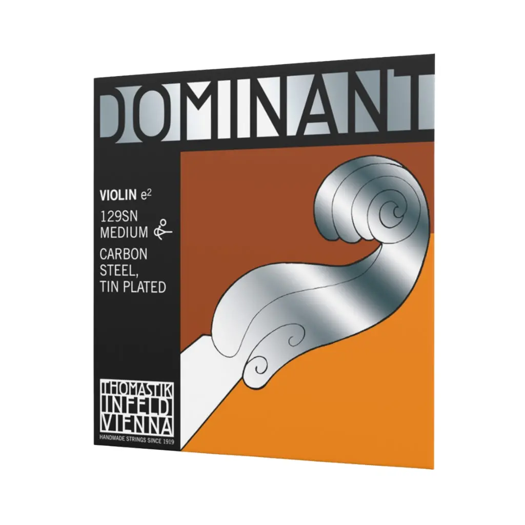 Thomastik 129Sn Dominant Carbon Steel String - E, Tin Plated 1
