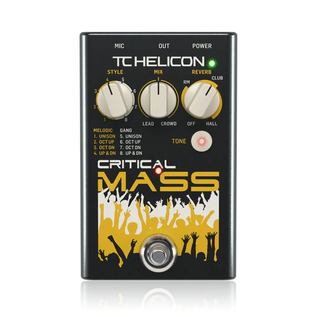Tc Helicon Critical Mass Vocal Harmony Effects Pedal 1