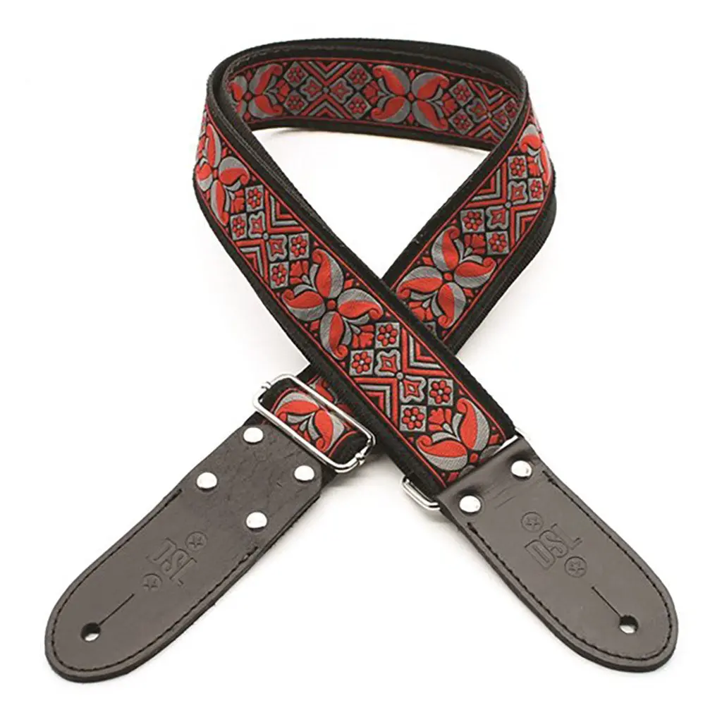 Dsl Jac20-Dc-Red Strap 2" Jacquard Weave Dc Red 1