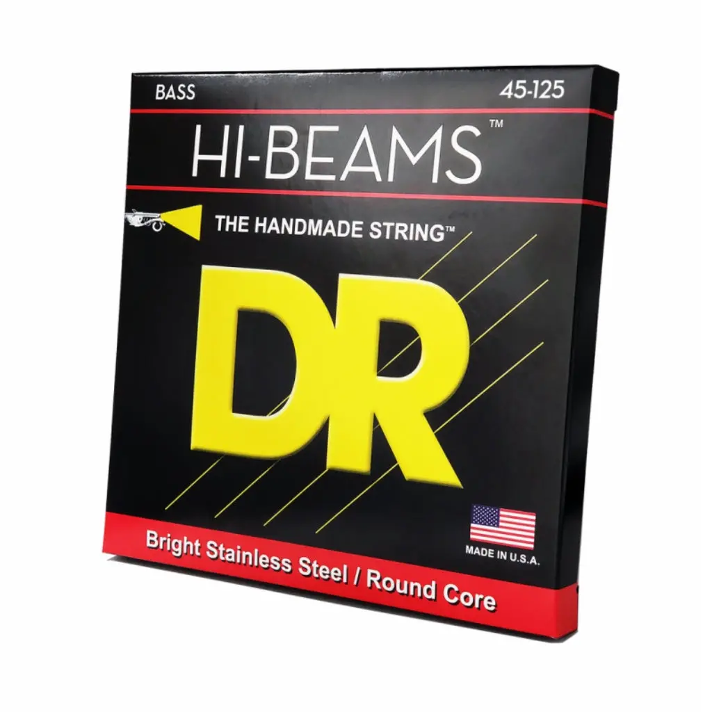 Dr Hi-Beam Stainless Steel Bass Guitar Strings - 5-String Medium 45-125 1