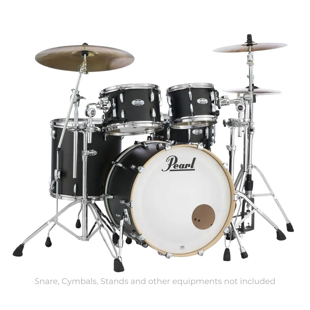 Pearl Masters Maple 4-Piece Shell Pack - Matte Black Mist 1