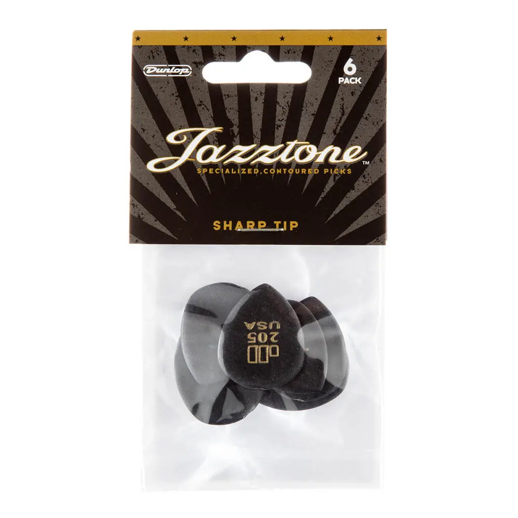 Jim Dunlop Jazztone Point Tip Picks - 6 Pack 1