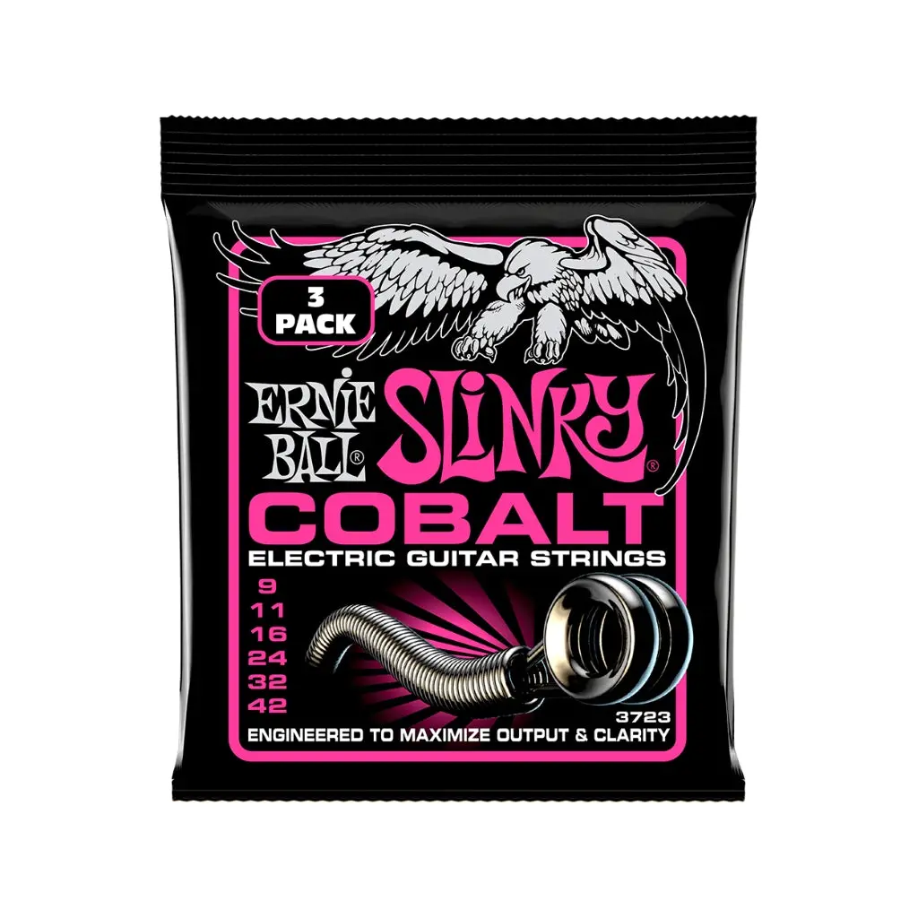 Ernie Ball Super Slinky Cobalt 9-42 Electric Guitar Strings - 3 Pack 1
