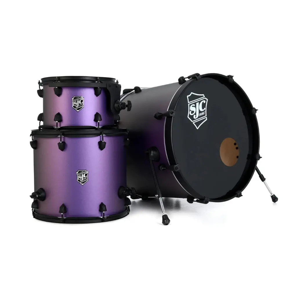 Sjc Custom Drums Pathfinder Series 3-Piece Shell Pack - Purple Glimmer 1