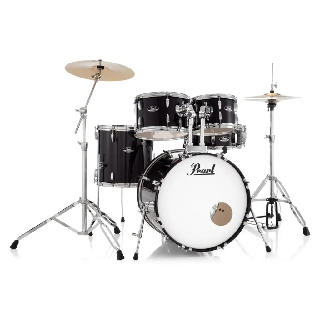 Pearl Roadshow 20" 5Pc Fusion Drum Kit With Hardware And Cymbals - Jet Black 1