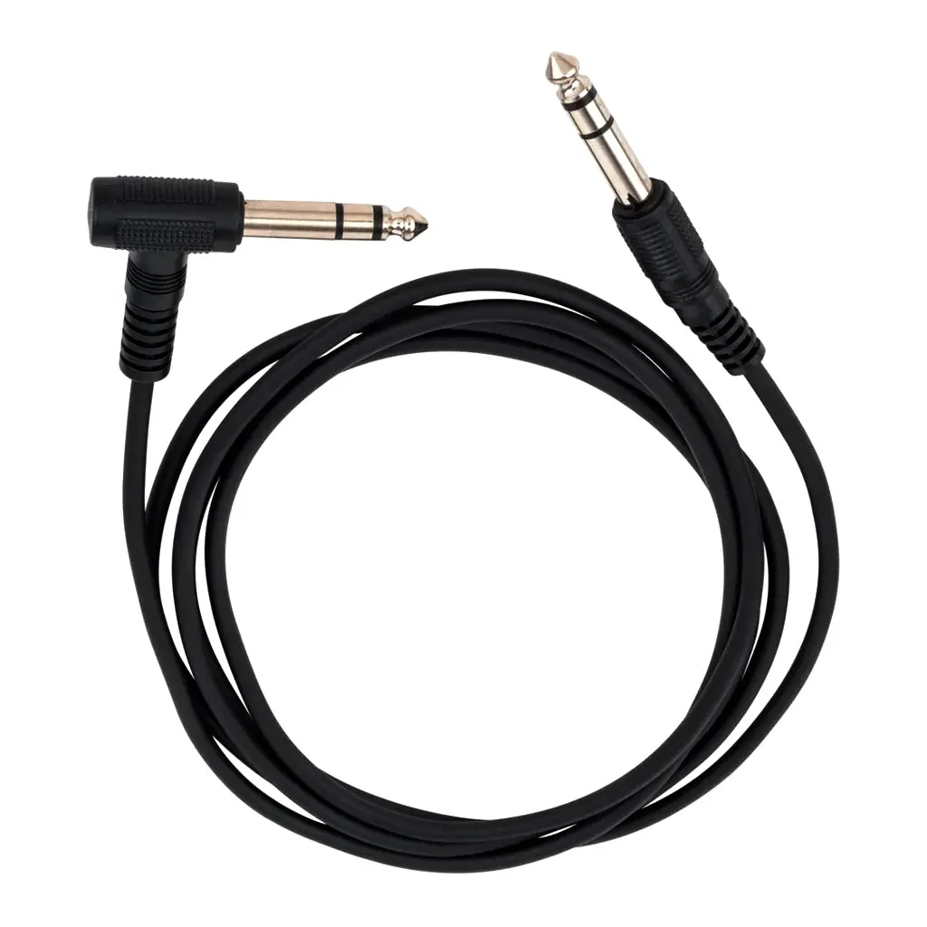 Australasian 6.3 Stereo Jack Plug To 6.3 Stereo Right Angle Jack Plug - 6Ft 1