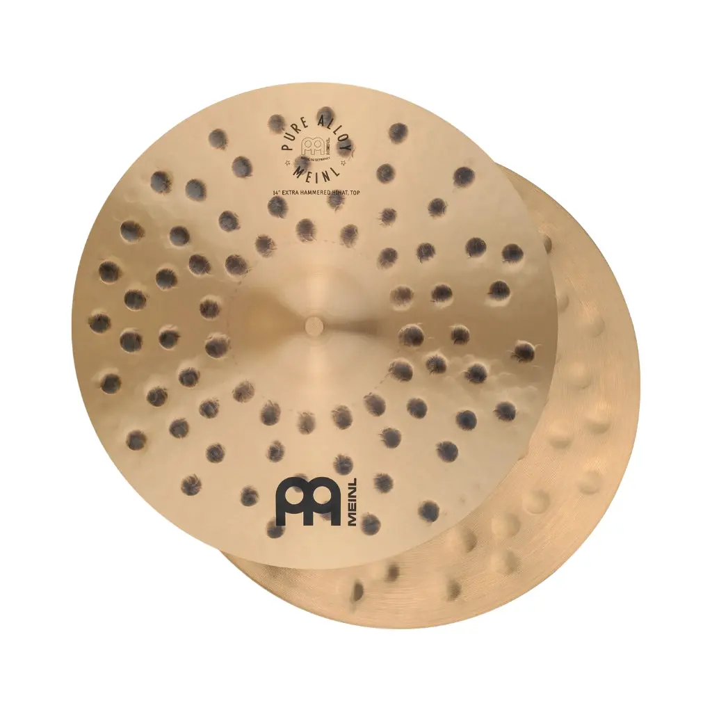 Meinl Cymbals Pure Alloy Hi-Hats - 14 Inches, Extra Hammered 1