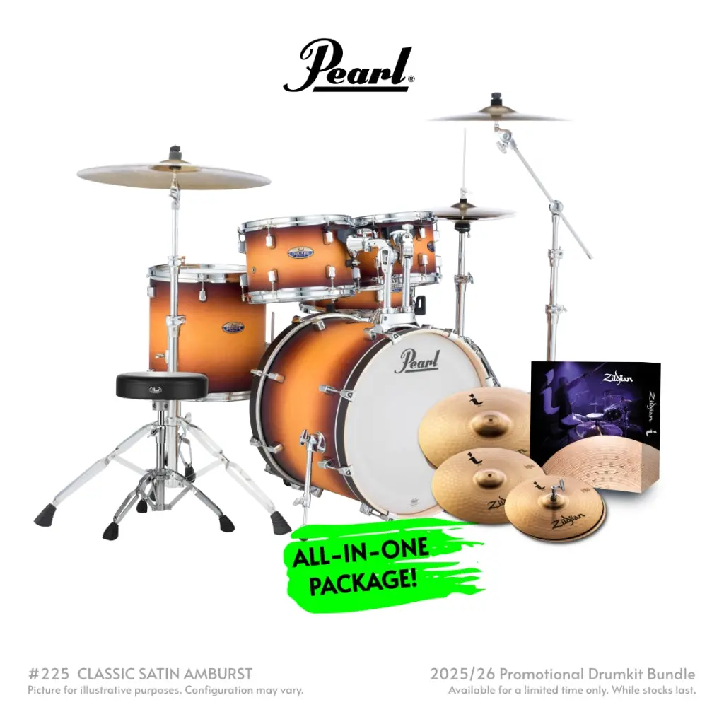 Pearl Decade Maple 5Pc 20" Fusion  Increda-Bundle Drum Kit - Classic Satin Amburst 1