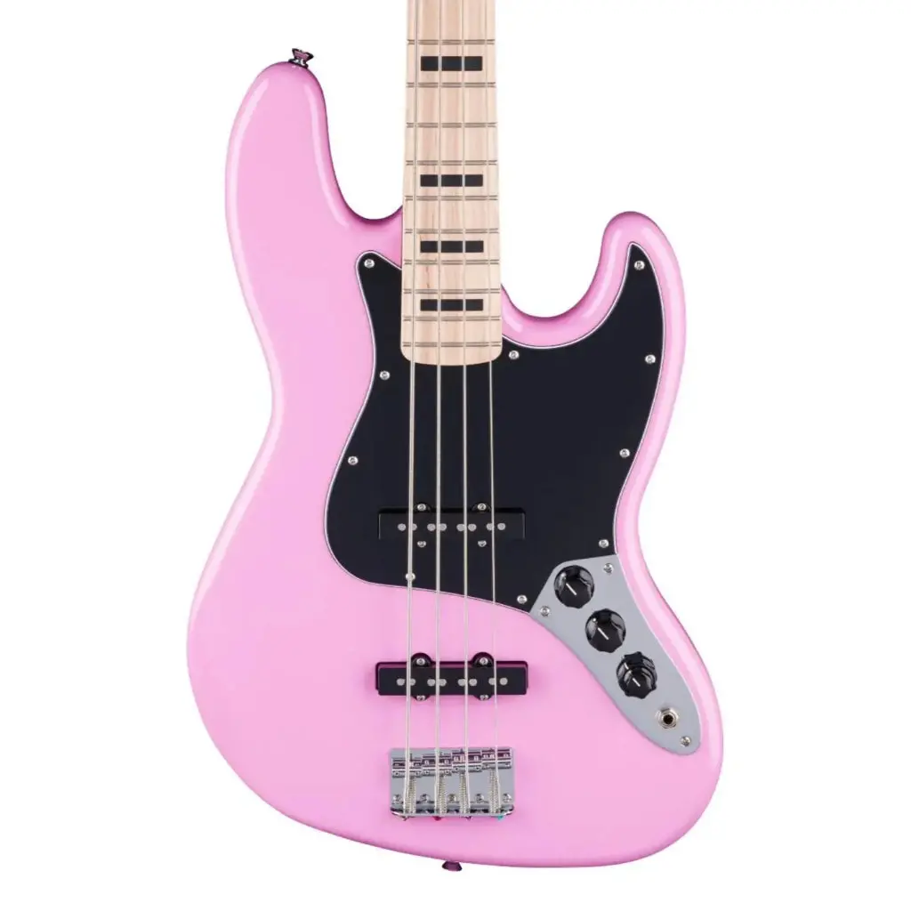 Squier Fsr Affinity Active Jazz Bass - Flash Pink, Maple Fingerboard 1