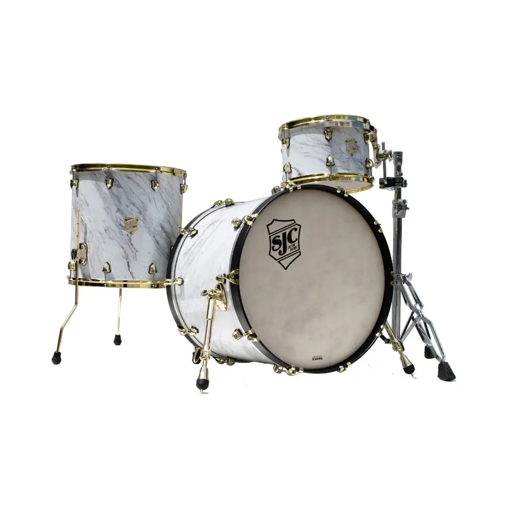 Sjc Custom Drums Providence Series 3-Piece Shell Pack - Calcutta White 1