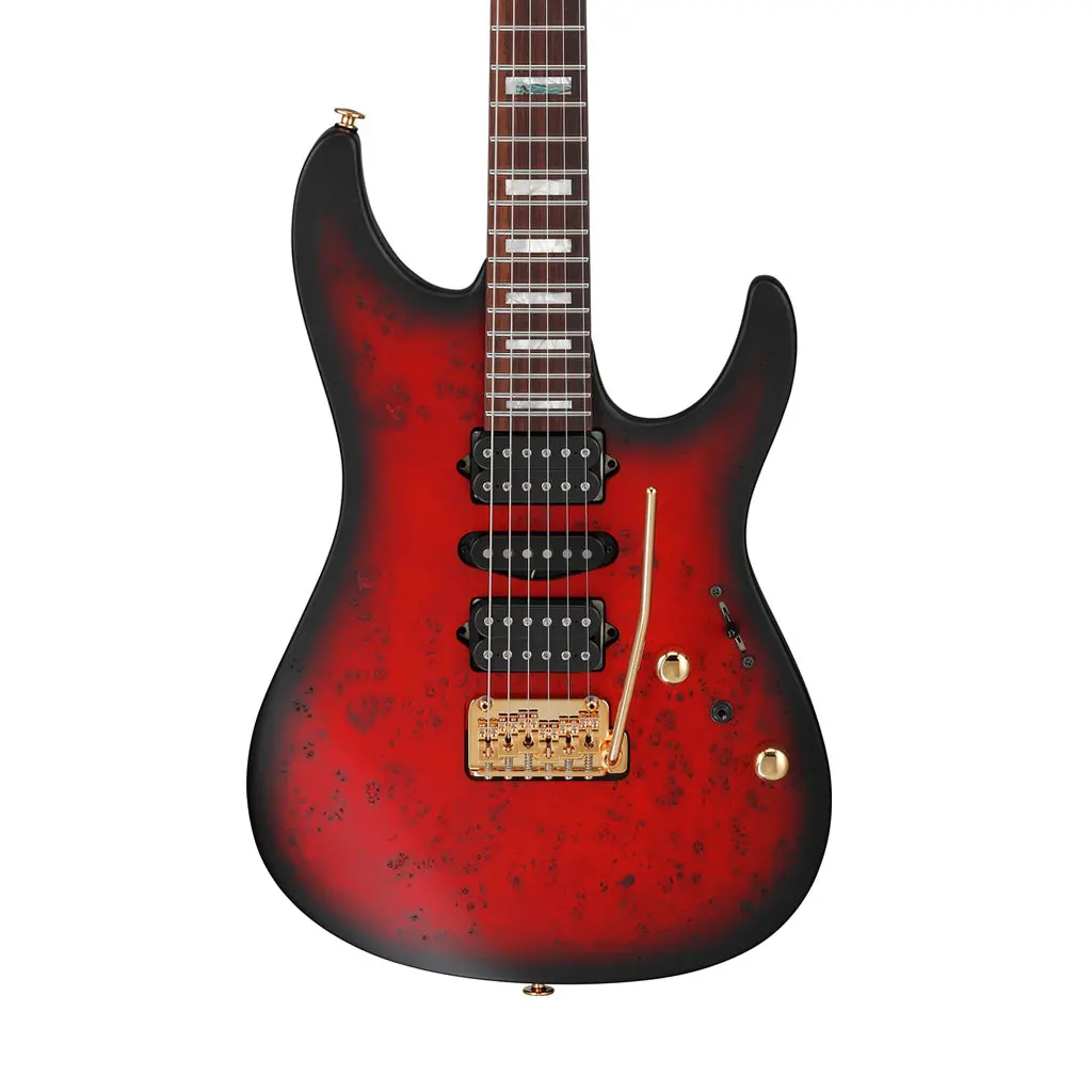 Ibanez Kiko300 Kiko Loureiro Signature Electric Guitar - Ruby Red Sunburst Flat 1